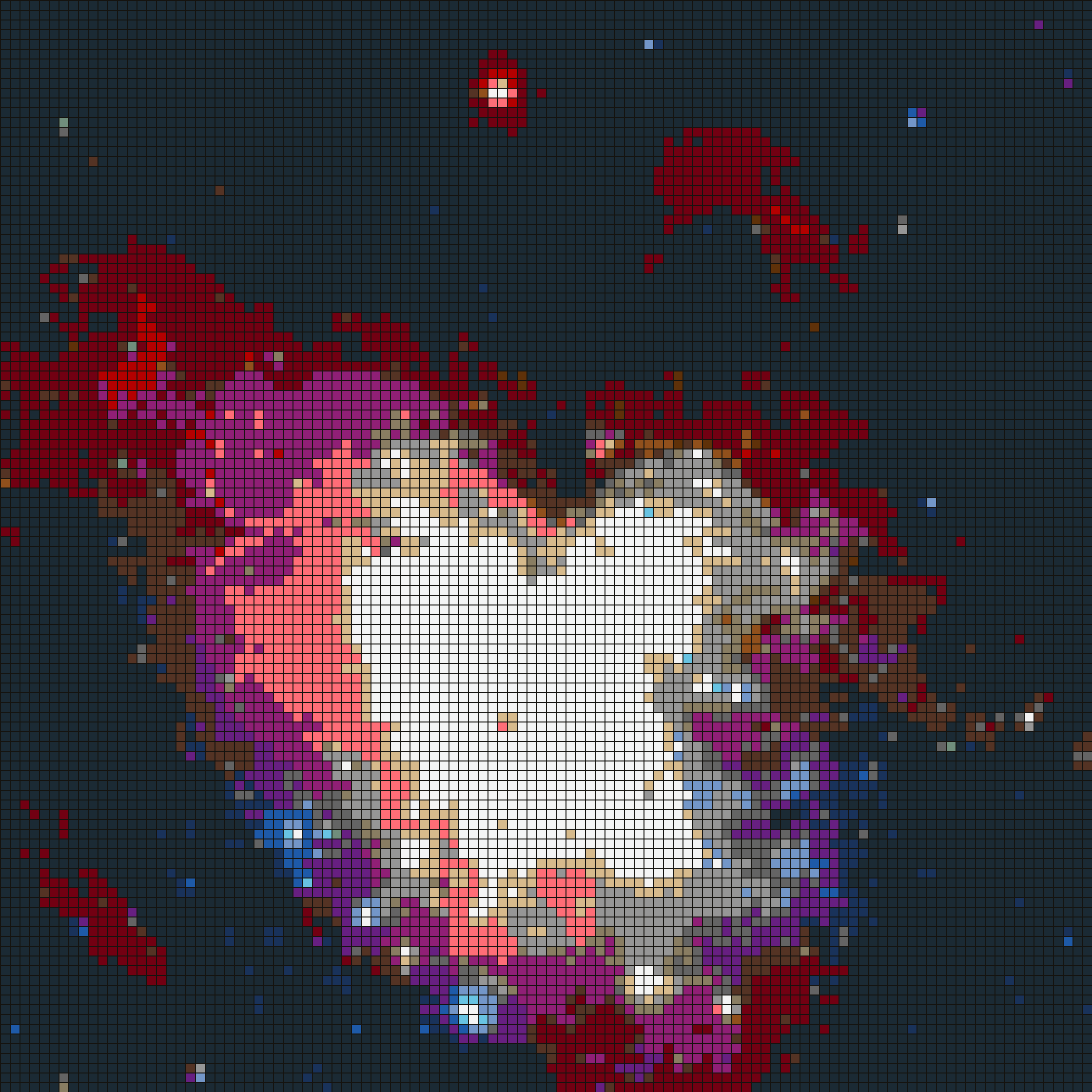 LEGO tile mosaic of The Eagle Nebula by NASA / ESA, Hubble