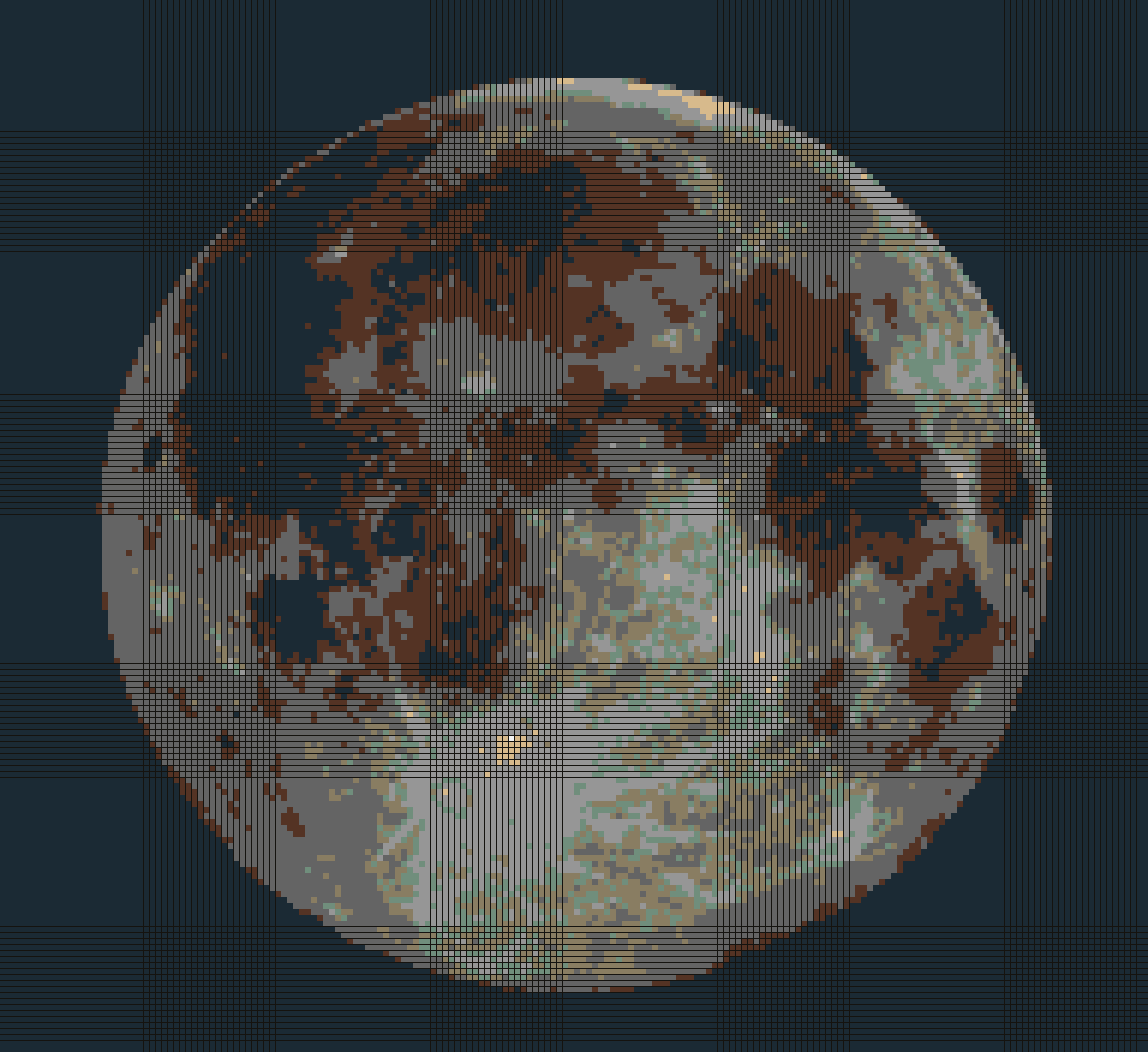 LEGO tile mosaic of The Full Moon by NASA