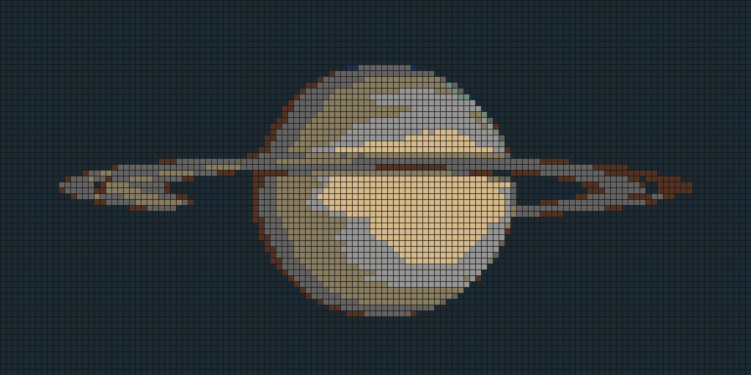 LEGO tile mosaic of Saturn by NASA, Cassini