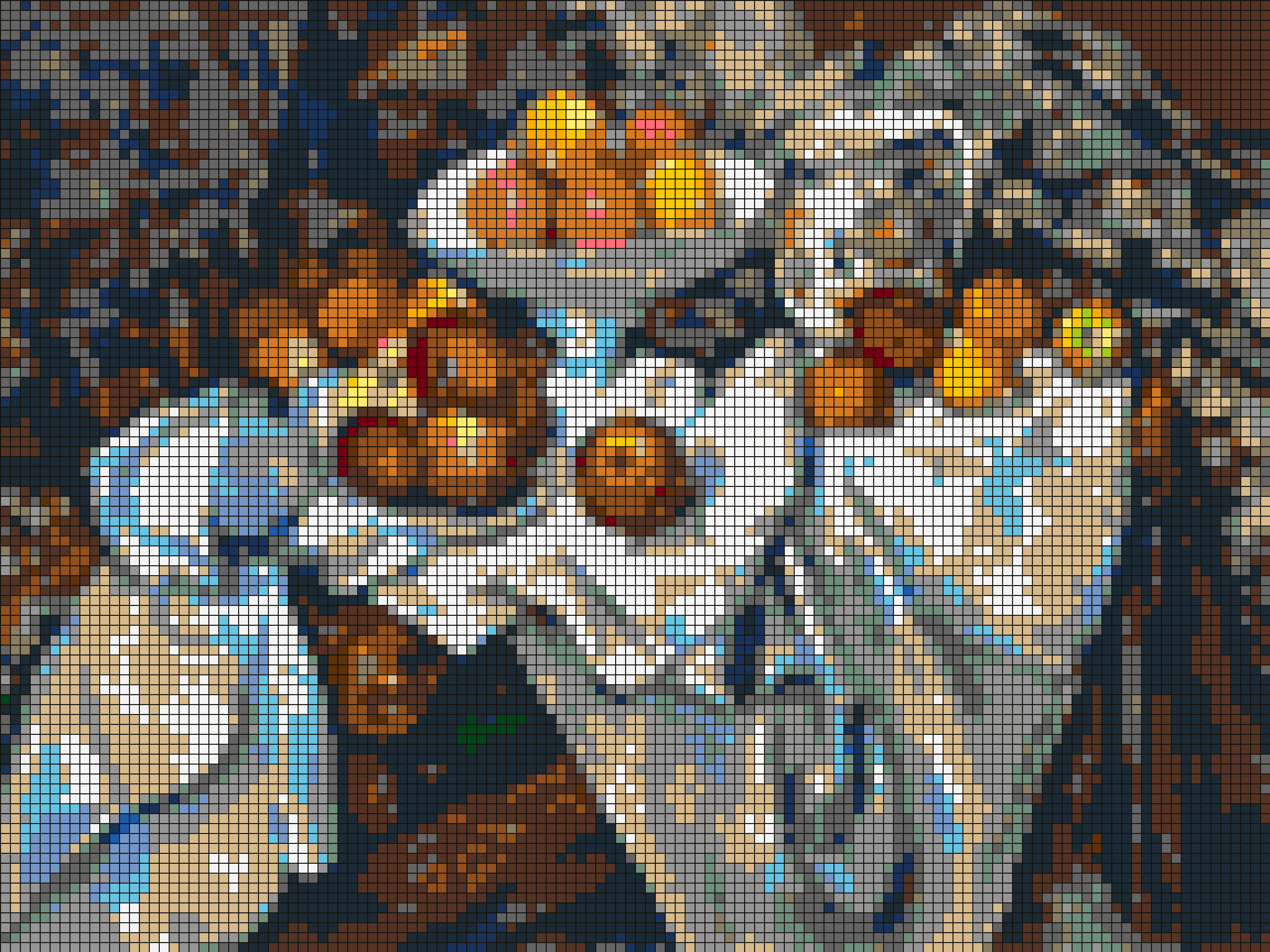 LEGO tile mosaic of Apples and Oranges by Paul Cezanne